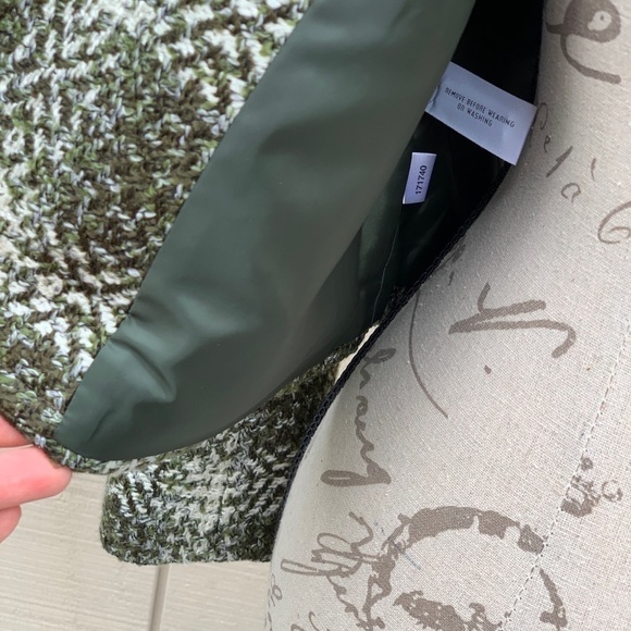 Ann TAYLOR PETITES Green/Off White Tweed Coat - Picture 11 of 16